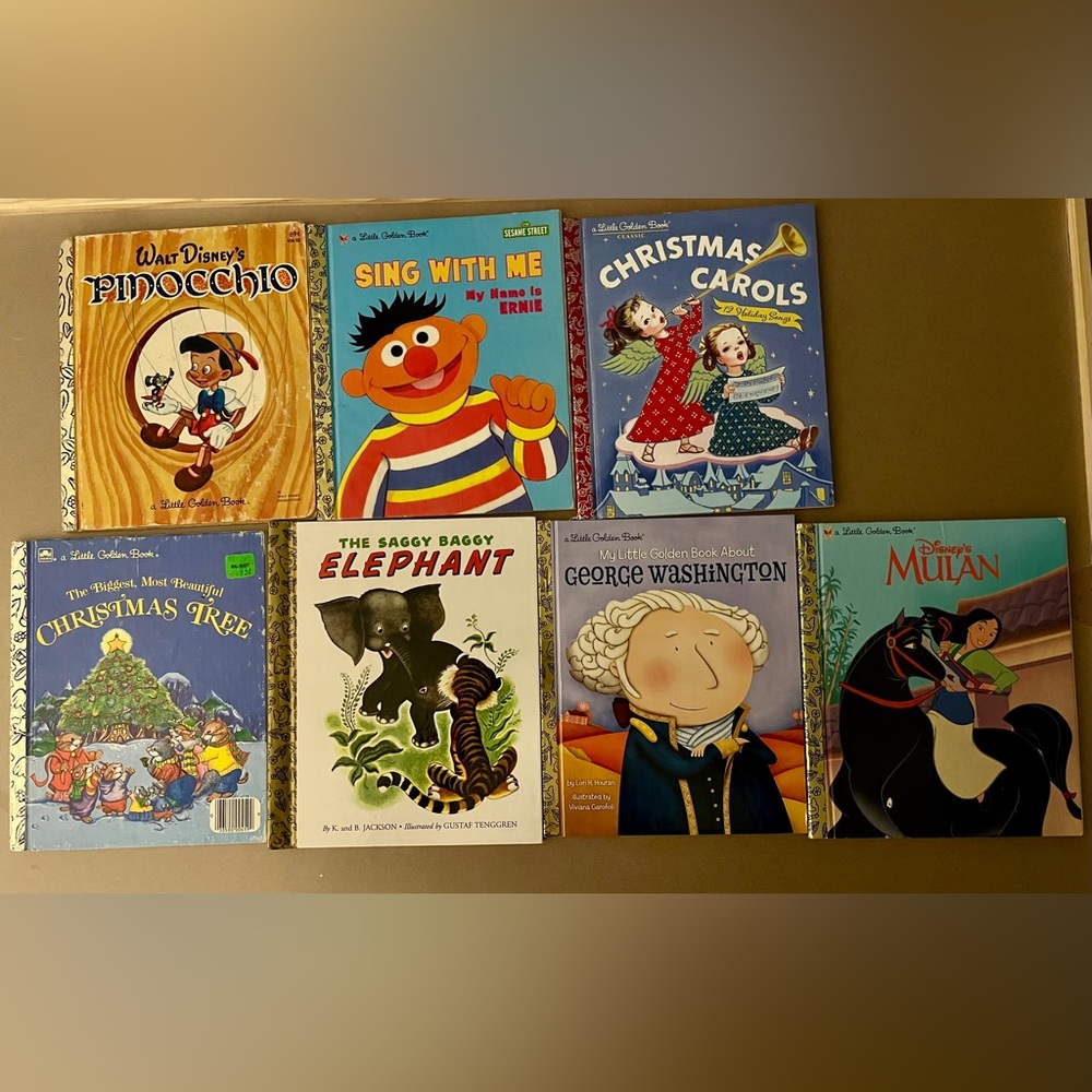 Vintage Little Golden Books Lot of 7 | Disney & Classic Children’s Books